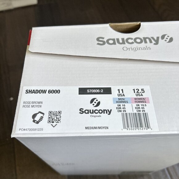Saucony Shadow 6000 Sneakers Men's Size 11 Rose/ Brown S70806-2 - Picture 7 of 7